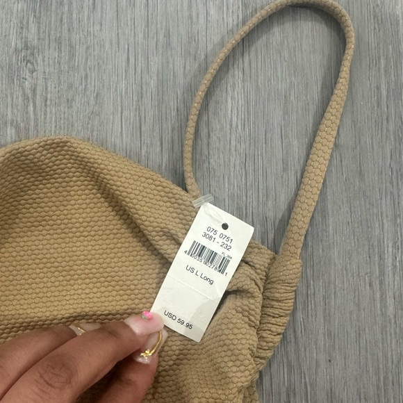 Aerie Tan One-Piece Swimsuit with Side Ties - Picture 3 of 4